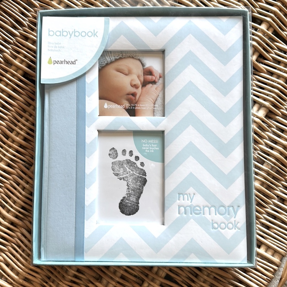 Baby book with foot print option